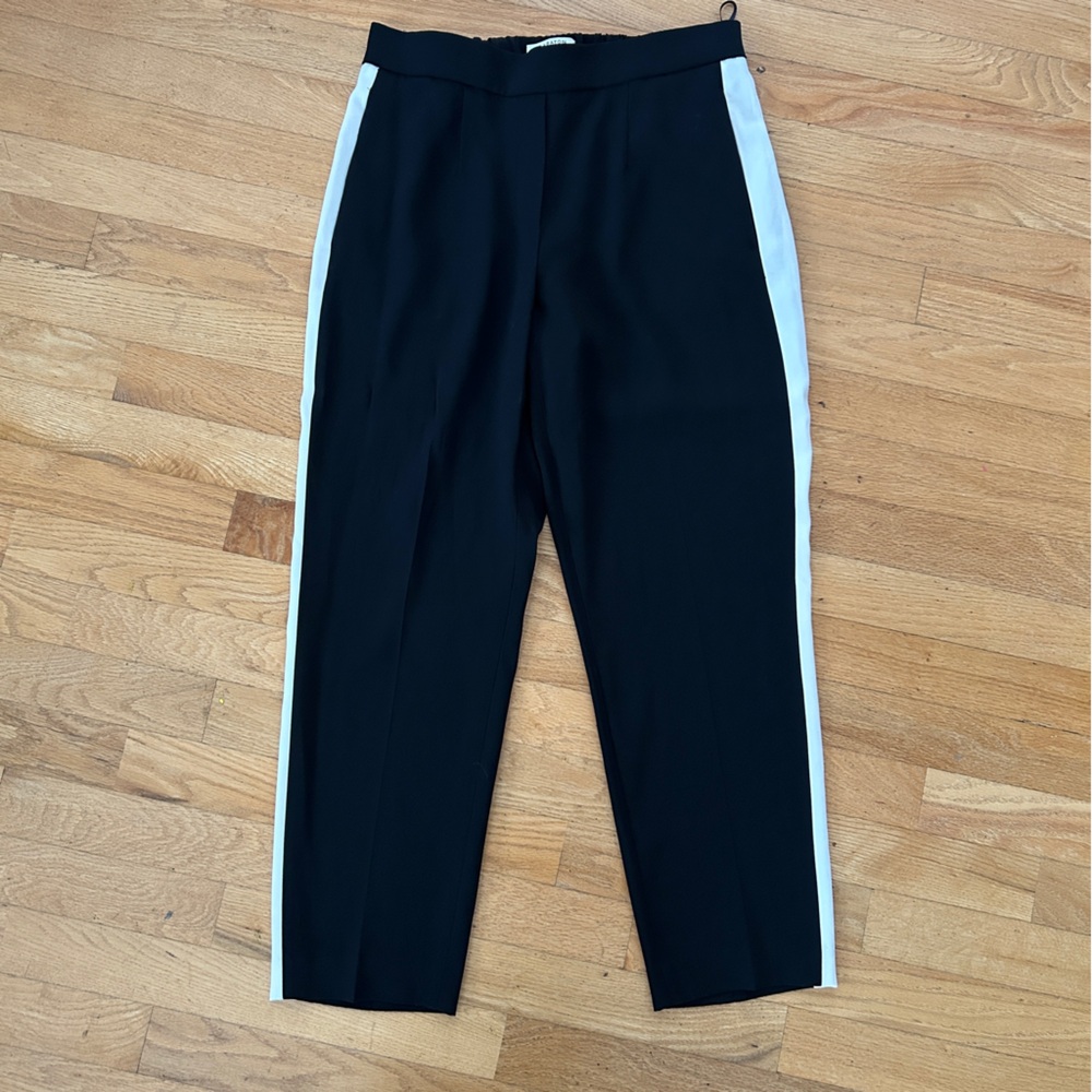 Babaton Black Trousers with White Stripe